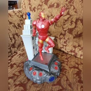 Iron Man talking statue figurine 11" tall lighted sounds battery operated 2015